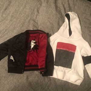 Black reversible bomber CK hoodie